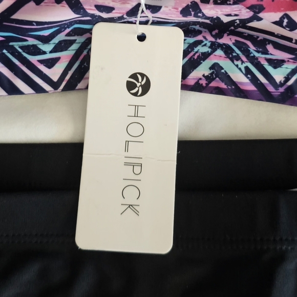 91.🆕 22W Plus Size Athletic Bikini Set Sports Bra Top & Swim Boy Shorts Size: - Picture 4 of 5